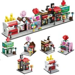 Mini City Streetscape Building Blocks 6-in-1 -Popfun mini city streetscape building blocks 6 in 1 149566