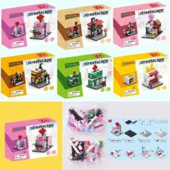 Mini City Streetscape Building Blocks 6-in-1 -Popfun mini city streetscape building blocks 6 in 1 898099