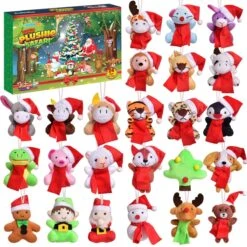 Mini Stuffed Animals Christmas Advent Calendar 2024 For Kids, Christmas Countdown Calendar With Assorted Mini Animal Plush Toy Set For Kids Christmas Party Favors (24 Varieties) -Popfun mini plushie safari advent calendar 506935