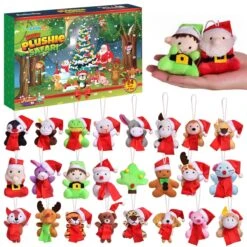 Mini Stuffed Animals Christmas Advent Calendar 2024 For Kids, Christmas Countdown Calendar With Assorted Mini Animal Plush Toy Set For Kids Christmas Party Favors (24 Varieties) -Popfun mini plushie safari advent calendar 763039