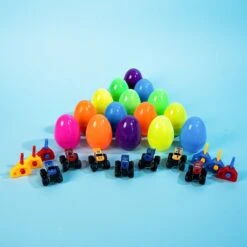 Easter Eggs Prefilled With Launcher Monster Vehicles 18pcs
