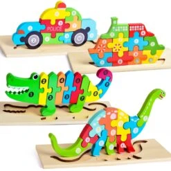 Montessori Wooden Puzzle For Toddlers -Popfun montessori wooden puzzle for toddlers 229864