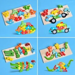 Montessori Wooden Puzzle For Toddlers - Wholesale -Popfun montessori wooden puzzle for toddlers wholesale 566272