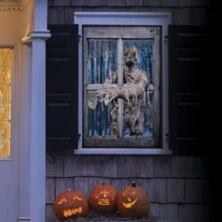 Mummy Curtain Halloween Window Decoration -Popfun mummy curtain halloween window decoration 176694