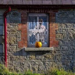 Mummy Curtain Halloween Window Decoration -Popfun mummy curtain halloween window decoration 777044