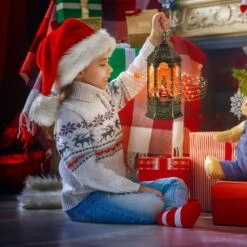 Christmas Musical Snow Globe Lantern -Popfun musical snow globe lantern 123725