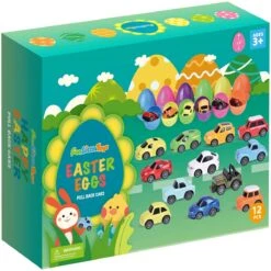Easter Eggs Prefilled With Mini Toy Cars 12pcs -Popfun old school pullback cars 12 pcs 955481