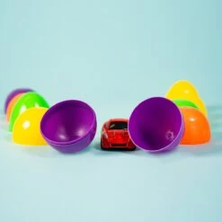 Easter Eggs Prefilled With Mini Toy Cars 12pcs -Popfun old school pullback cars 12 piece party pack 378799