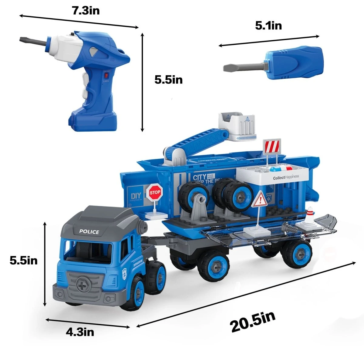 Police Truck Toy 4 Police Truck Toy - Image 2