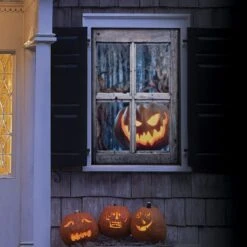 Popfun -Popfun scary halloween pumpkin window curtain 530111