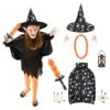 Scary Halloween Witch Costume With Mask -Popfun scary halloween witch costume with mask 789115