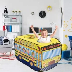 School Bus Kids Pop Up Tent -Popfun school bus kids pop up tent 561625