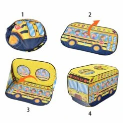 School Bus Kids Pop Up Tent -Popfun school bus kids pop up tent 959400