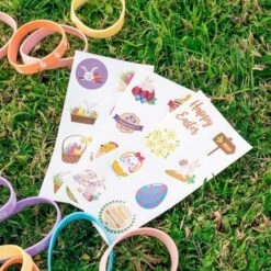 Bulk Easter Party Favors Bracelets & Tattoo Stickers 192pcs -Popfun silly slap bracelets 72 piece party pack 349757