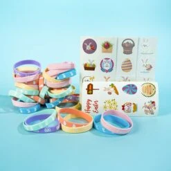 Bulk Easter Party Favors Bracelets & Tattoo Stickers 192pcs