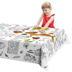 Thanksgiving Coloring Tablecloth -Popfun thanksgiving coloring tablecloth 684289