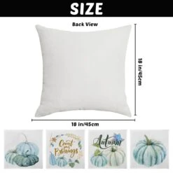 4PCS Thanksgiving Autumn Pillow Cover Set -Popfun thanksgiving pillowcase decoration set 259490