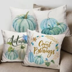 4PCS Thanksgiving Autumn Pillow Cover Set -Popfun thanksgiving pillowcase decoration set 340568