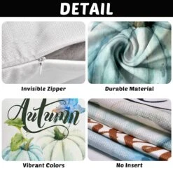 4PCS Thanksgiving Autumn Pillow Cover Set -Popfun thanksgiving pillowcase decoration set 741443