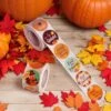 1000PCS Thanksgiving Stickers Rolls Collection (2 Rolls) -Popfun thanksgiving sticker roll collection 1000 pcs 586075