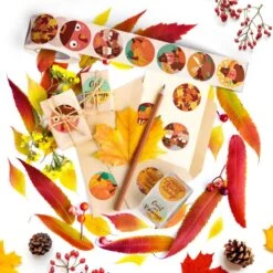 1000PCS Thanksgiving Stickers Rolls Collection (2 Rolls) -Popfun thanksgiving sticker roll collection 1000 pcs 753543