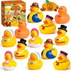 12PCS Thanksgiving Rubber Ducks
