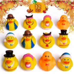 12PCS Thanksgiving Rubber Ducks -Popfun thanksgiving themed rubber duckies 437120