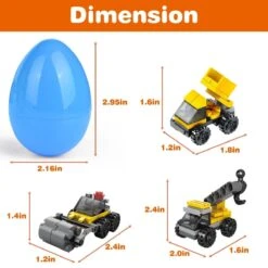Toy Excavator Easter Eggs 12pcs -Popfun toy excavator easter eggs 410312