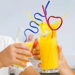 Crazy Straws With Valentines Day Cards For Kids (32pcs) -Popfun valentines day cards for kids with crazy straws 32 pcs 540518