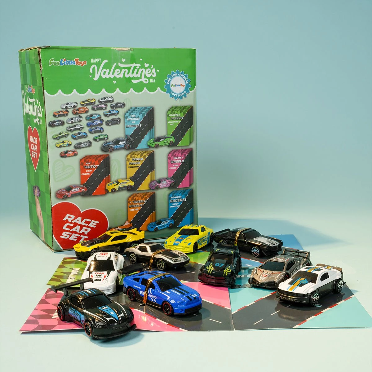 Valentines Day Gifts Cards With Racing Car Toys 28pcs 3 Valentines Day Gifts Cards With Racing Car Toys 28pcs