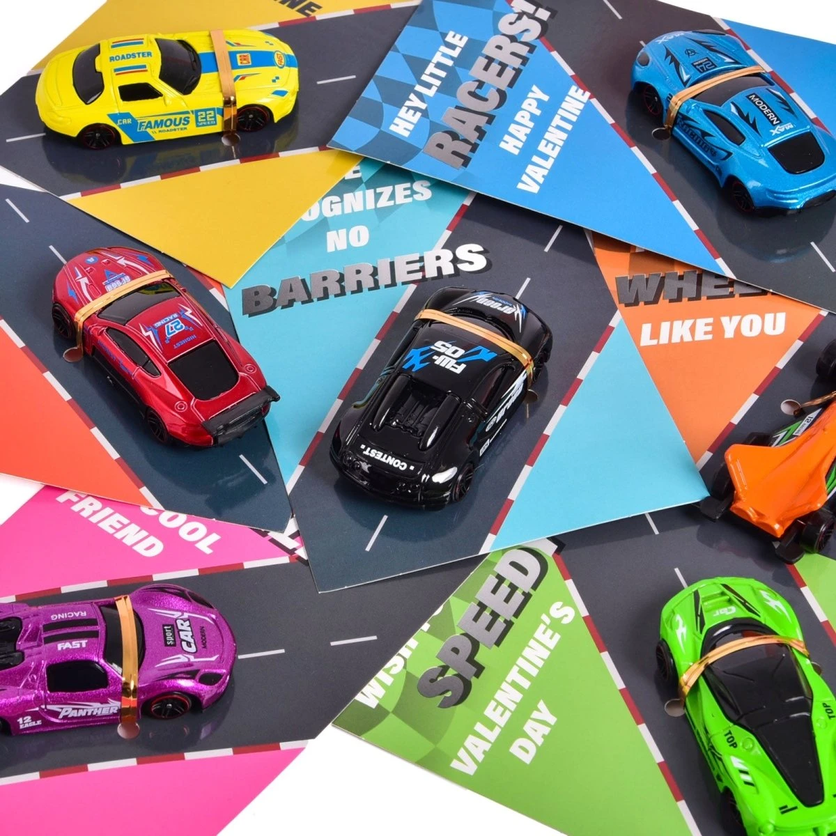 Valentines Day Gifts Cards With Racing Car Toys 28pcs 4 Valentines Day Gifts Cards With Racing Car Toys 28pcs - Image 2
