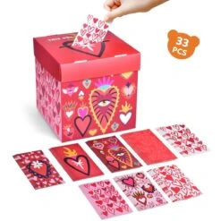 Valentine's Gift Box- Red -Popfun valentines gift box red 584801
