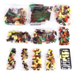Village Houses Building Bricks Set -Popfun village houses building bricks set 998175