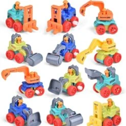 Wind Up Bulldozer Treasure Egg Pack 12pcs -Popfun wind up bulldozer treasure egg pack 832171