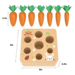Wooden Carrot Toy Puzzle -Popfun wooden carrot toy puzzle 243408