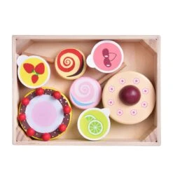 Wooden Dessert Pretend Play Set -Popfun wooden dessert pretend play set 325036