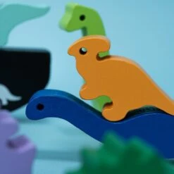 Wooden Dinosaurs Stacking Toy For Toddlers -Popfun wooden dinosaurs stacking toy for toddlers 996325