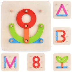 Wooden Peg Board Puzzle