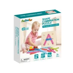 Wooden Peg Board Puzzle -Popfun wooden peg board puzzle 815740