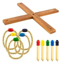 Wooden Ring Toss Set