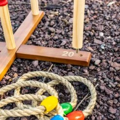 Wooden Ring Toss Set -Popfun wooden ring toss set 979870